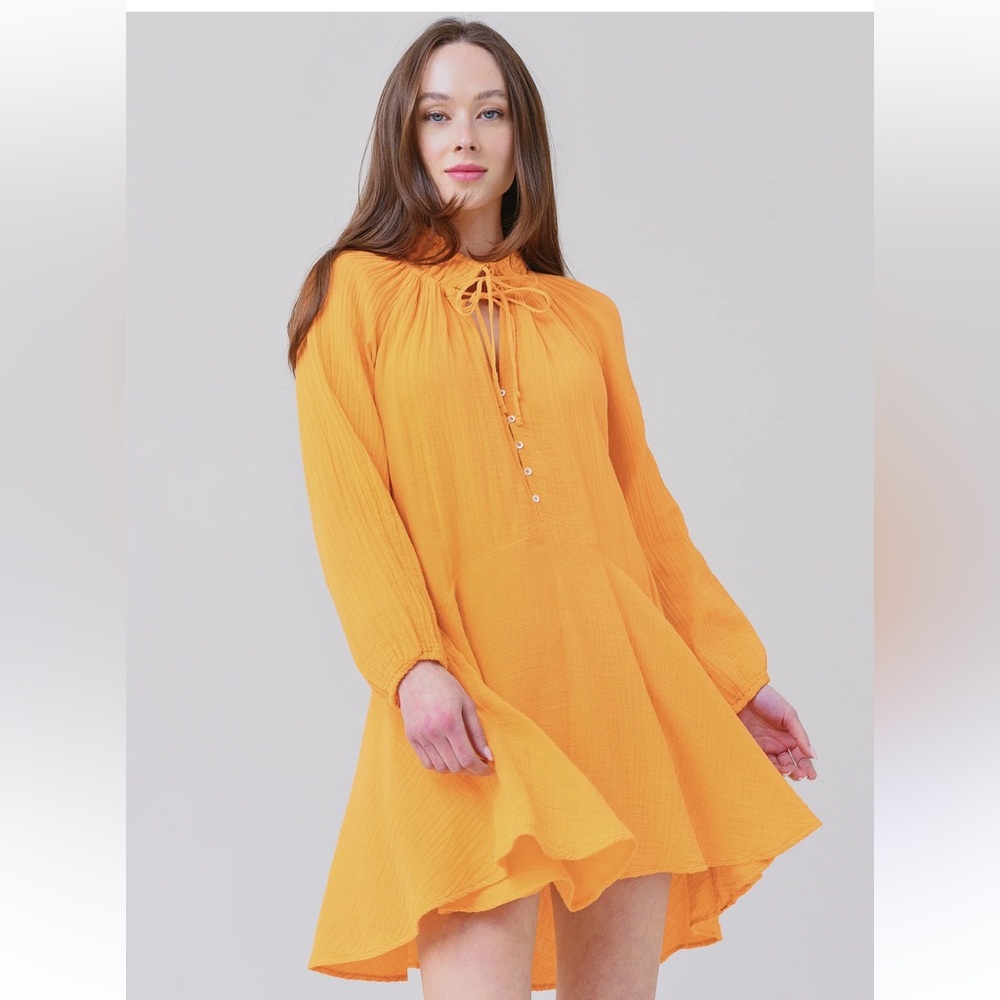 XiRENA Orange Smocked Dress